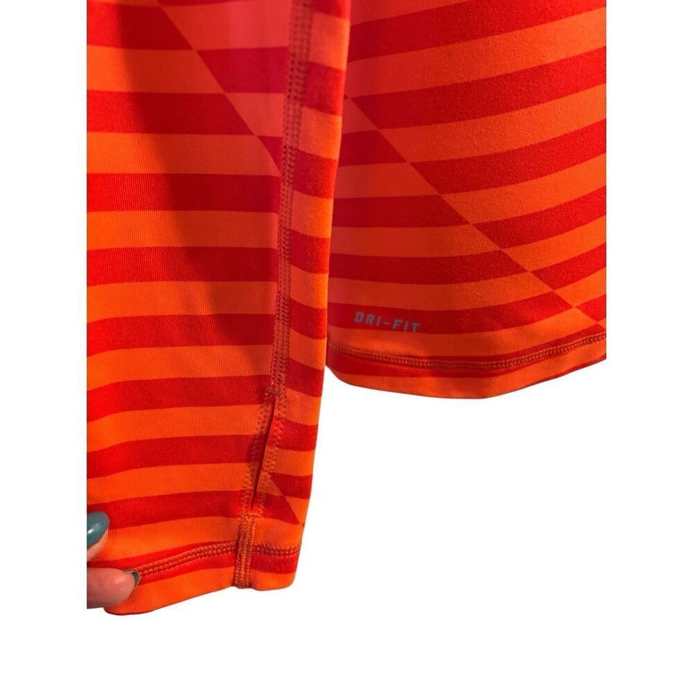 Nike Pro orange striped fitted long sleeve shirt - S - Picture 3 of 8